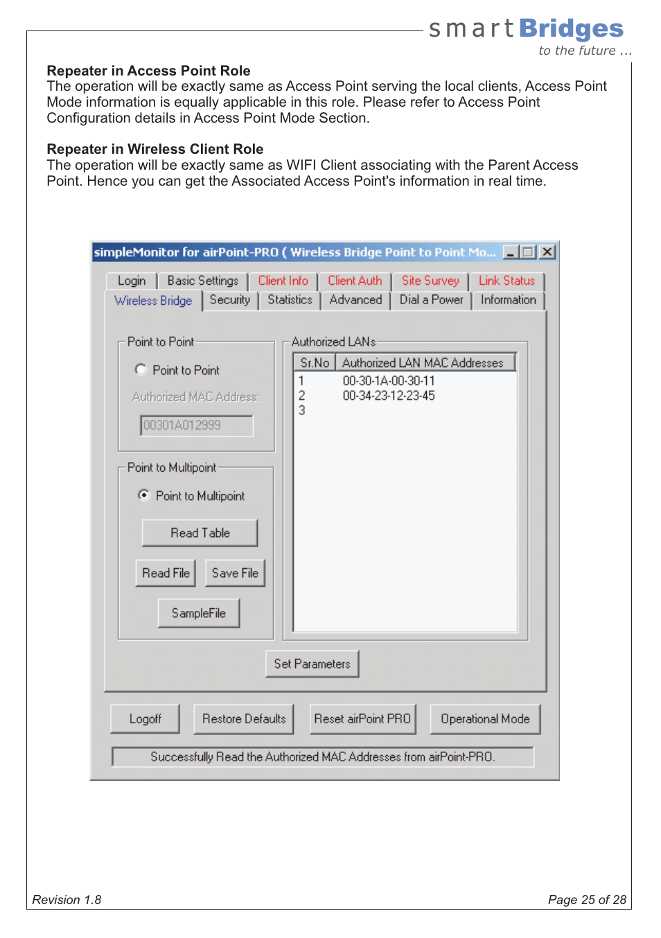 SmartBridges airPoint Pro Series User Manual | Page 25 / 28