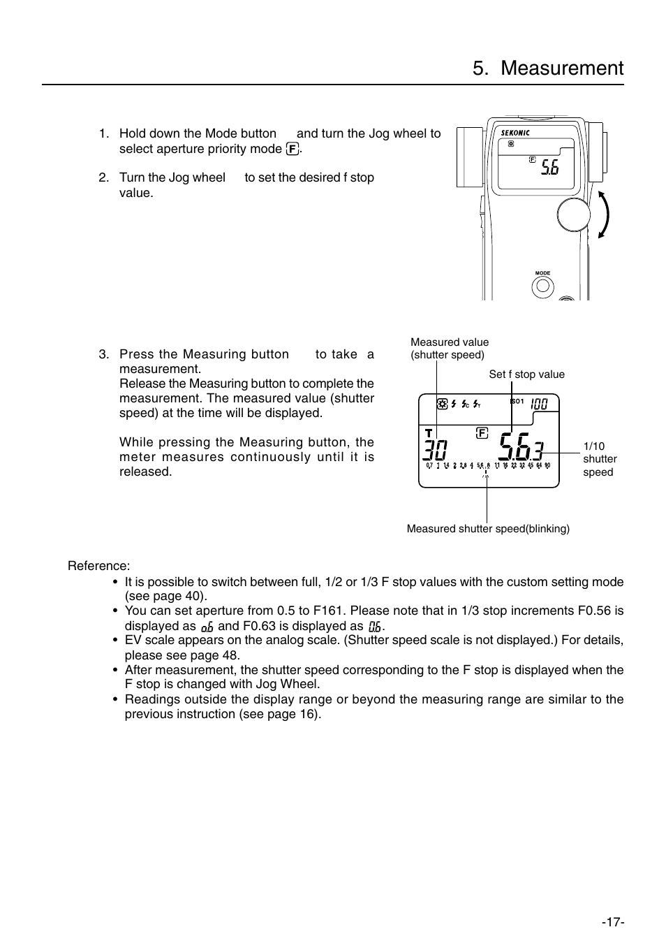 Measurement | Sekonic L-758DR User Manual | Page 23 / 68