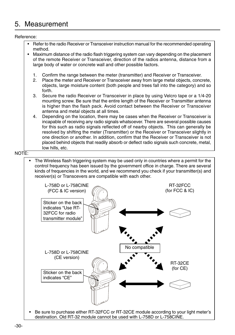 Measurement | Sekonic L-758DR User Manual | Page 36 / 68