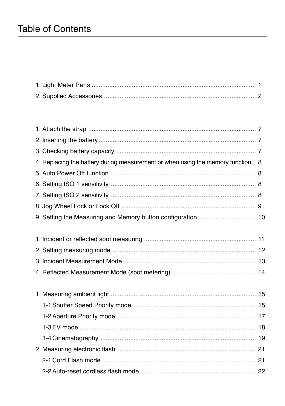 Sekonic L-758DR User Manual | Page 4 / 68