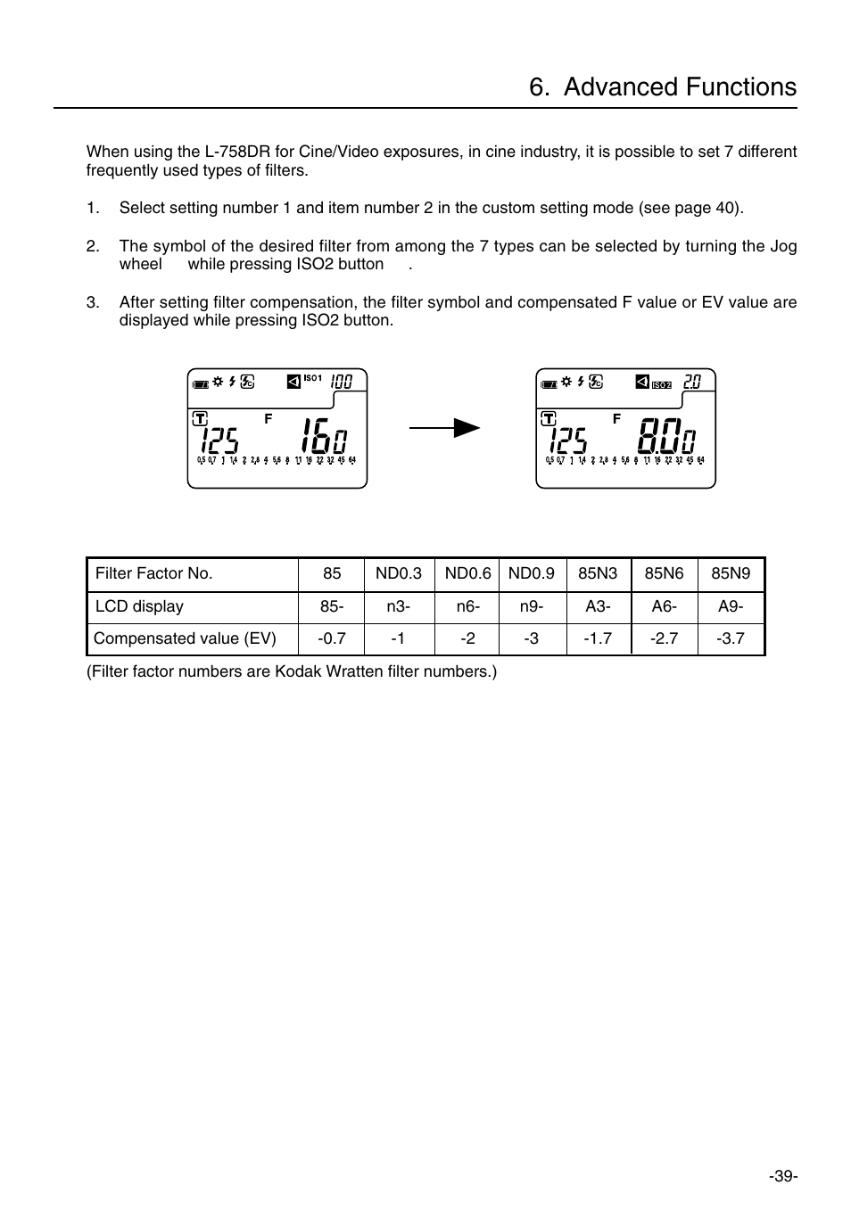 Advanced functions | Sekonic L-758DR User Manual | Page 45 / 68
