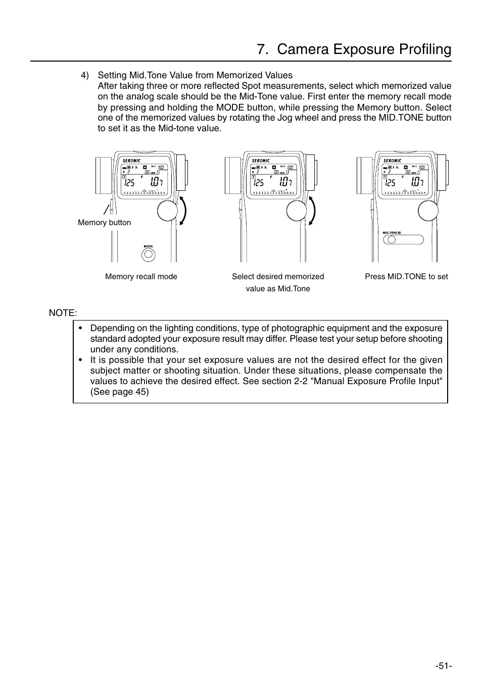 Camera exposure profiling, English | Sekonic L-758DR User Manual | Page 57 / 68