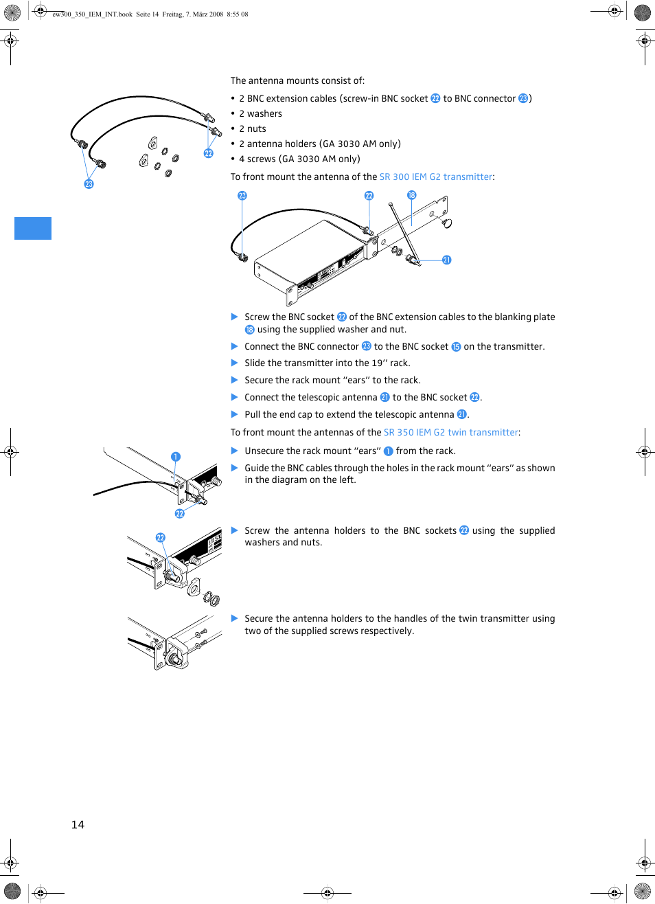Sennheiser W300 IEM User Manual | Page 16 / 46