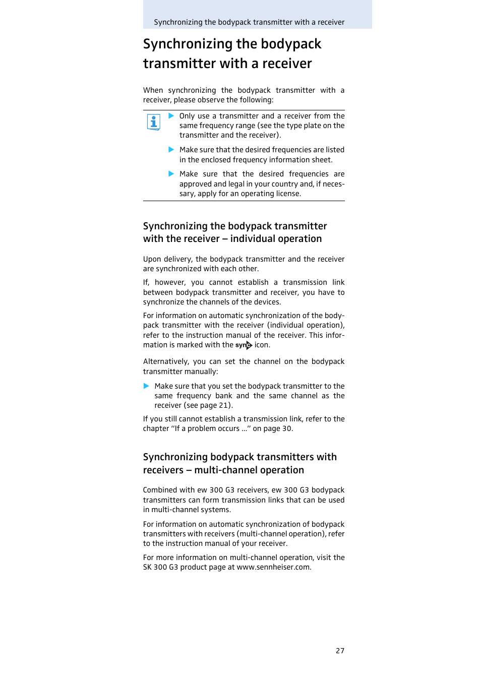 Sennheiser SK 300 User Manual | Page 28 / 41