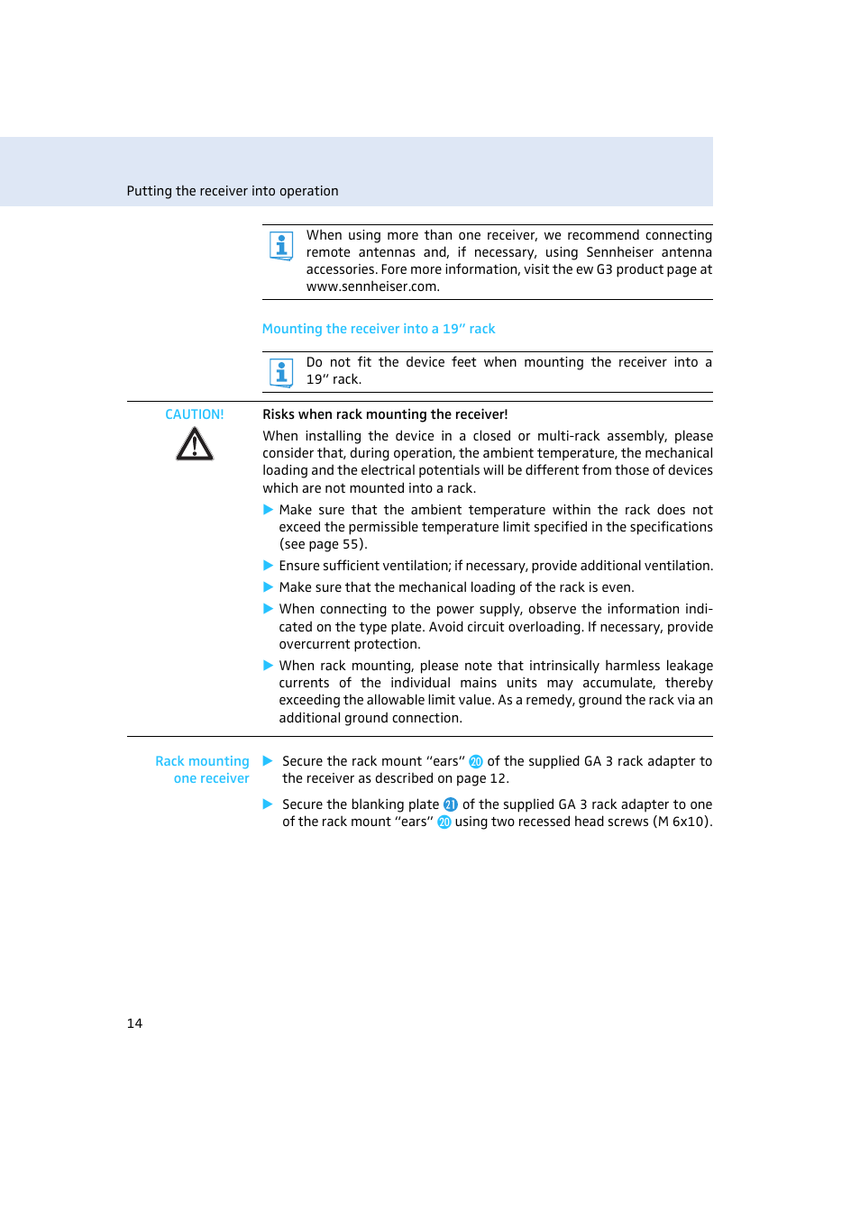 Sennheiser EM500 User Manual | Page 15 / 64