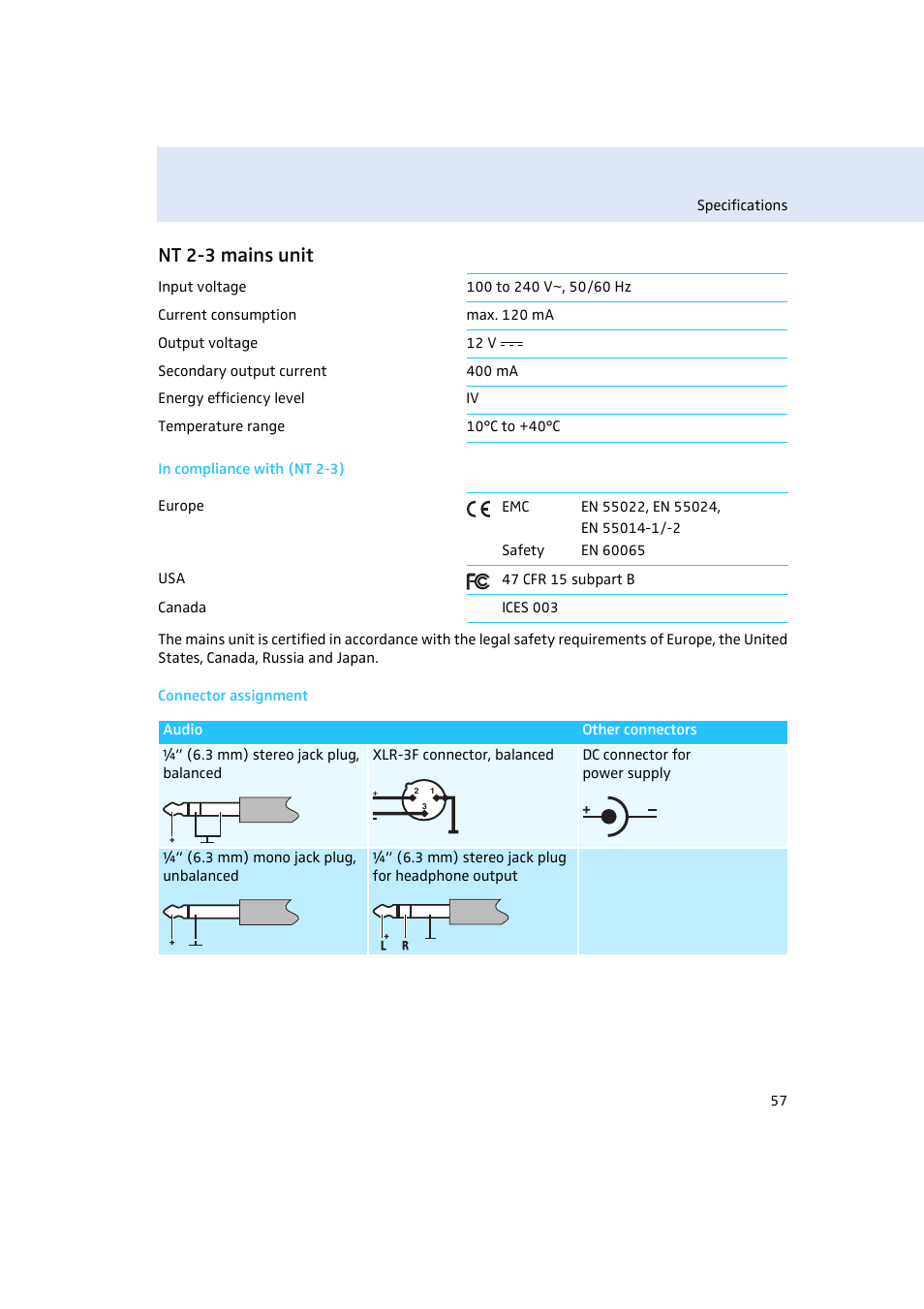 Nt 2-3 mains unit | Sennheiser EM500 User Manual | Page 58 / 64