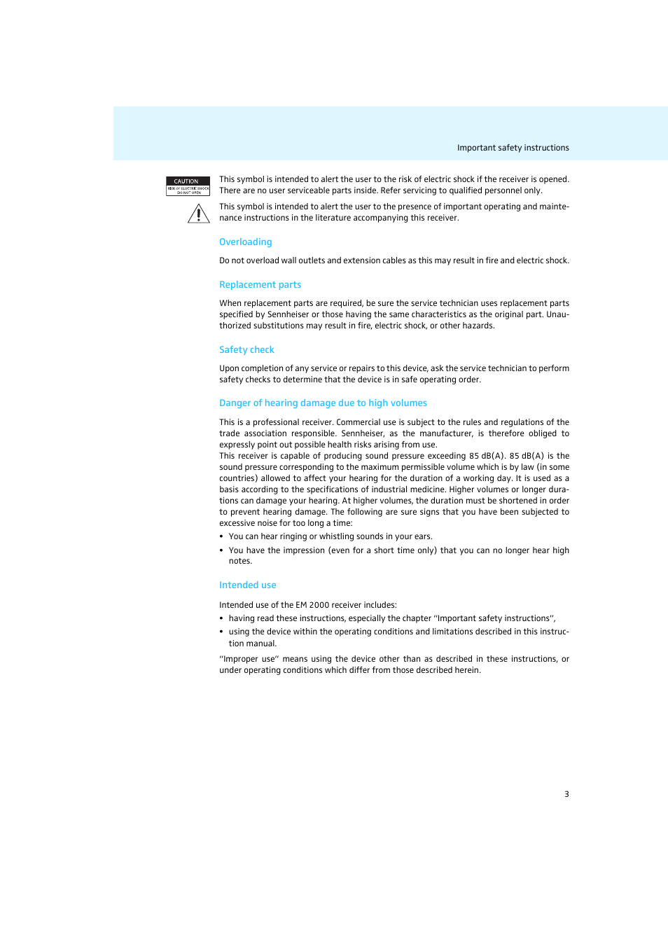 Sennheiser Rack-mount Receivers EM 2050 User Manual | Page 4 / 44