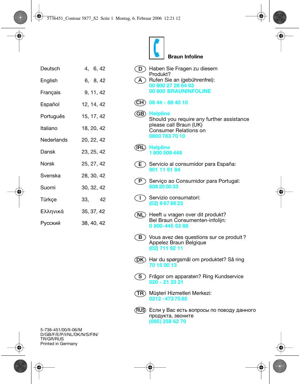Braun 5877 User Manual | Page 2 / 46