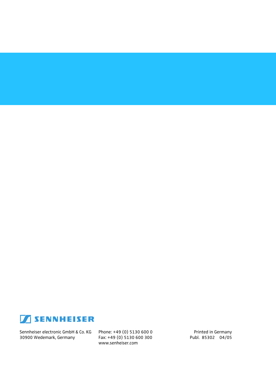 Sennheiser Quadpack qp 3041 User Manual | Page 51 / 51