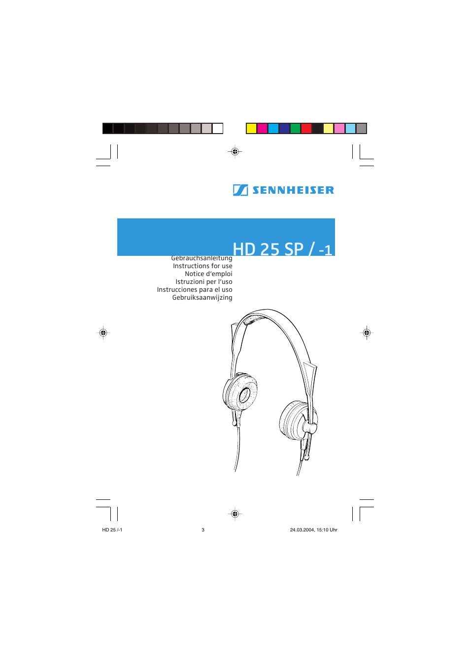 Sennheiser HD 25 SP / -1 User Manual | 8 pages