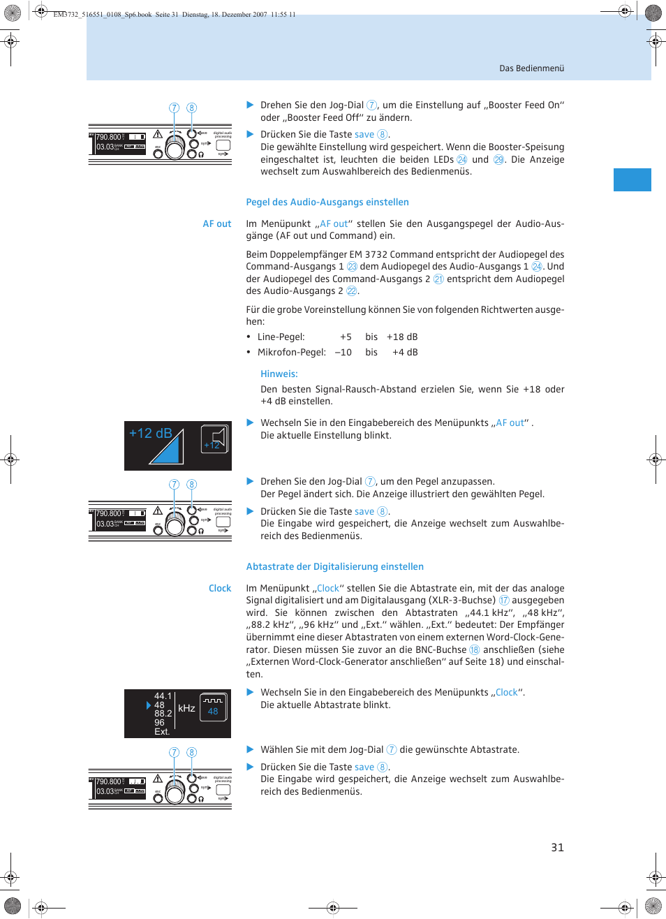 12 db | Sennheiser EM 3732 User Manual | Page 35 / 269