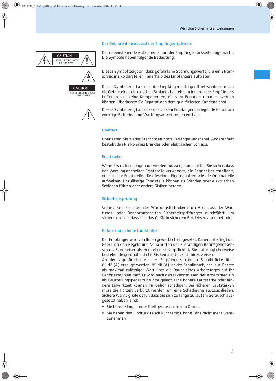 Sennheiser EM 3732 User Manual | Page 7 / 269