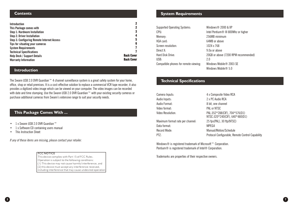 Swann SW244-UDC User Manual | Page 2 / 11