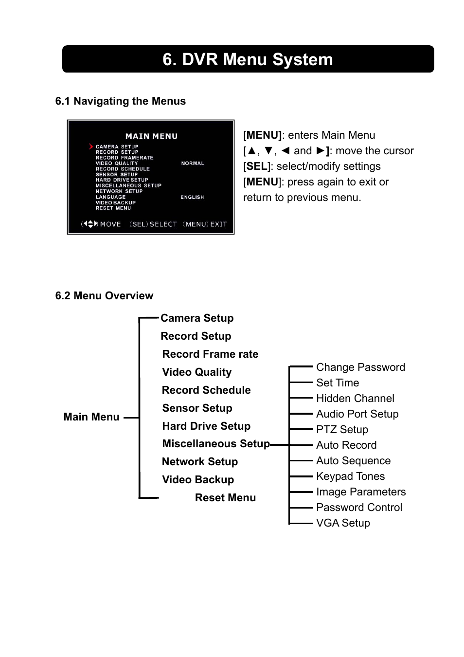 Dvr menu system | Swann 4/9-SecuraNet SW243-4MB User Manual | Page 12 / 36