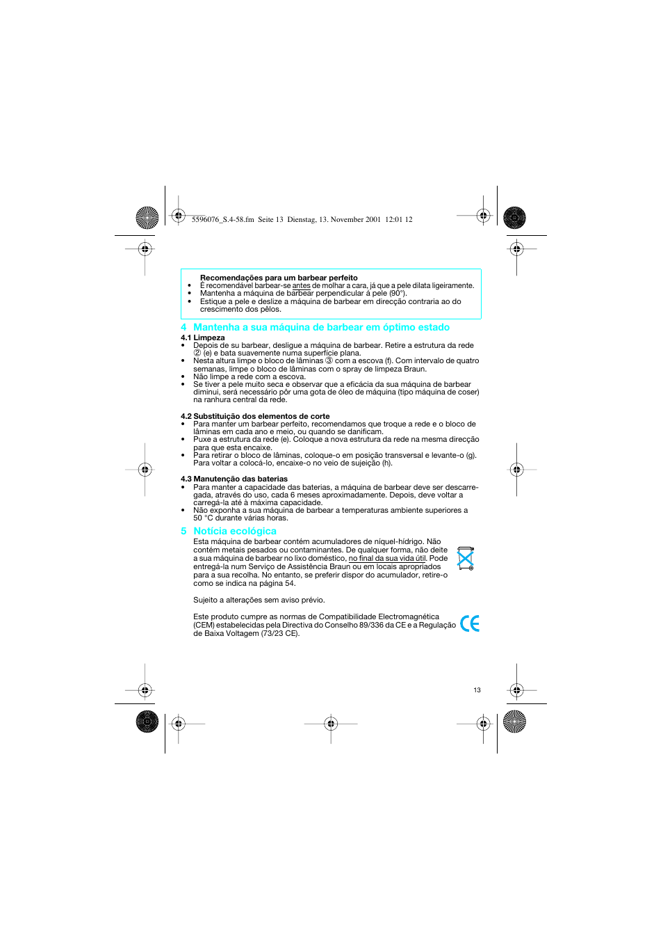 Braun 2560 User Manual | Page 13 / 54