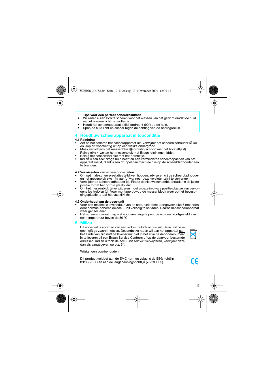 Braun 2560 User Manual | Page 17 / 54