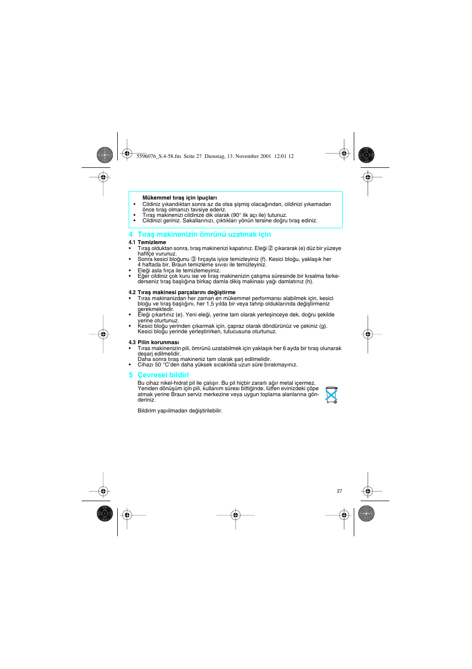 Braun 2560 User Manual | Page 27 / 54