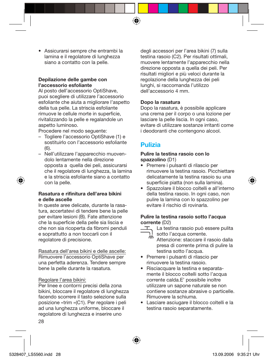 Pulizia | Braun LS 5560 User Manual | Page 27 / 88