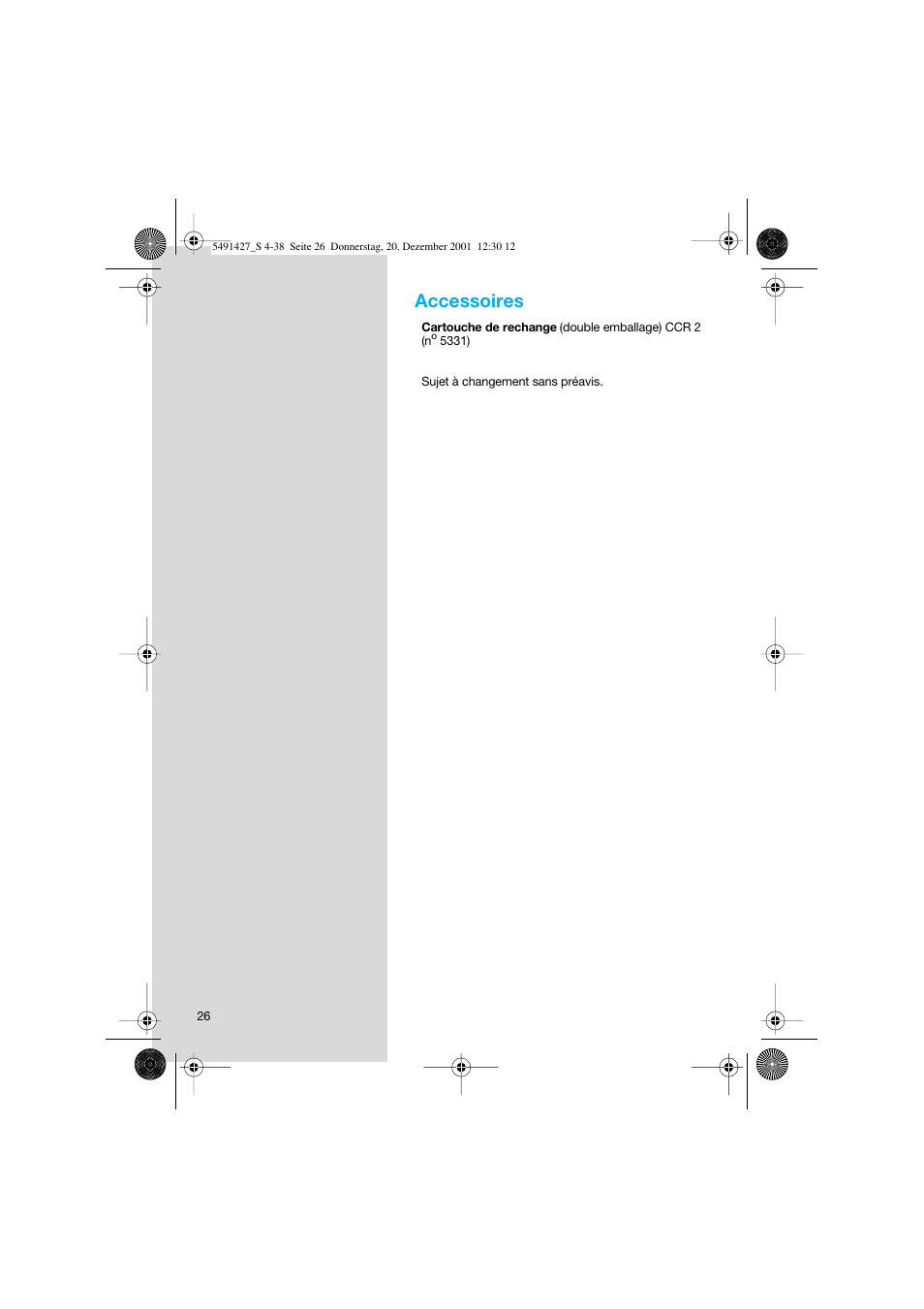 Accessoires | Braun 7680 User Manual | Page 26 / 38