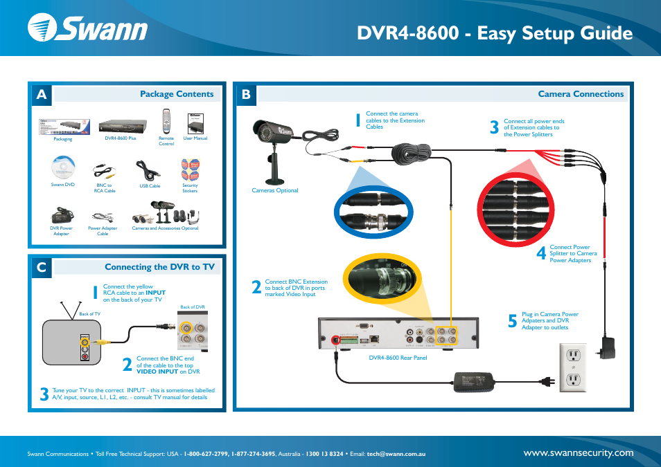 Swann DVR4-8600 User Manual | 2 pages