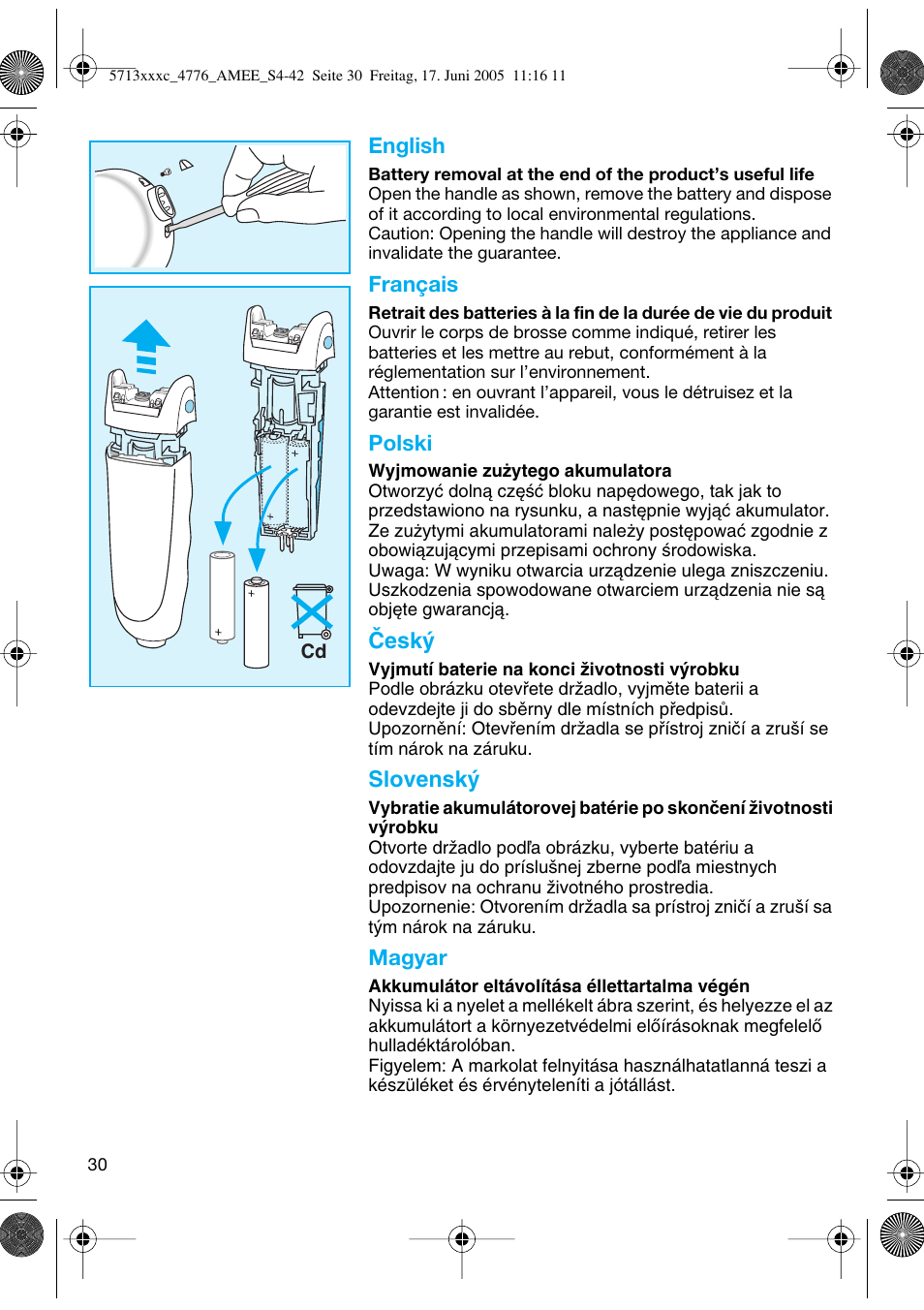Braun 4776 User Manual | Page 30 / 40