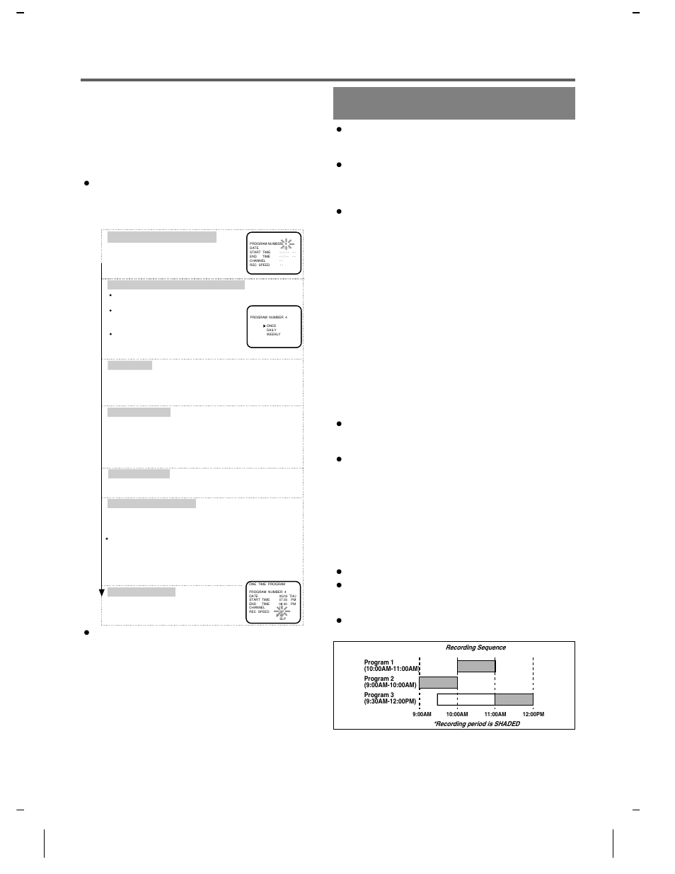 Timer recording, Hints for timer recording, Avoiding overlapping programs | Symphonic VR-501 User Manual | Page 11 / 16