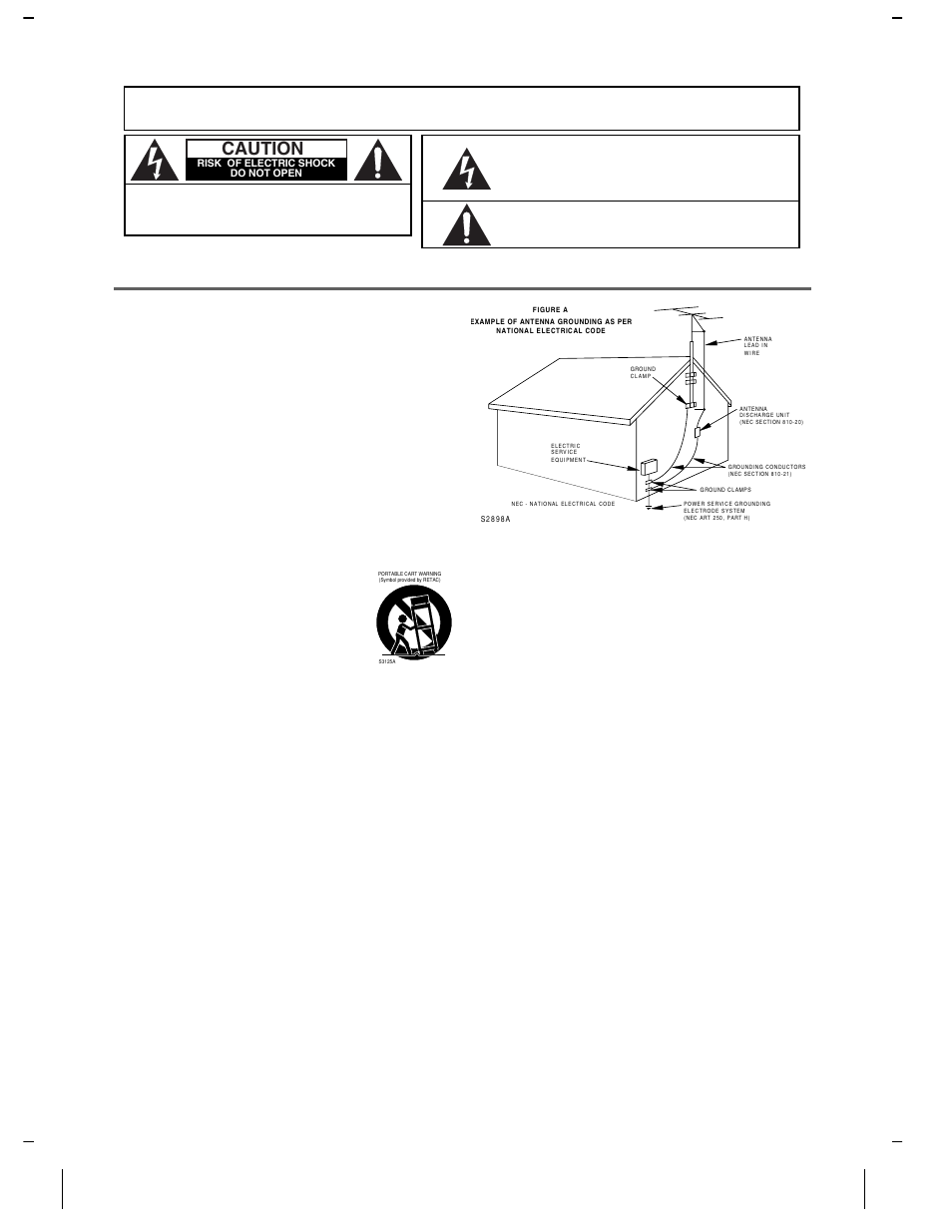 Important safeguards, Warning, Caution | Symphonic VR-501 User Manual | Page 2 / 16