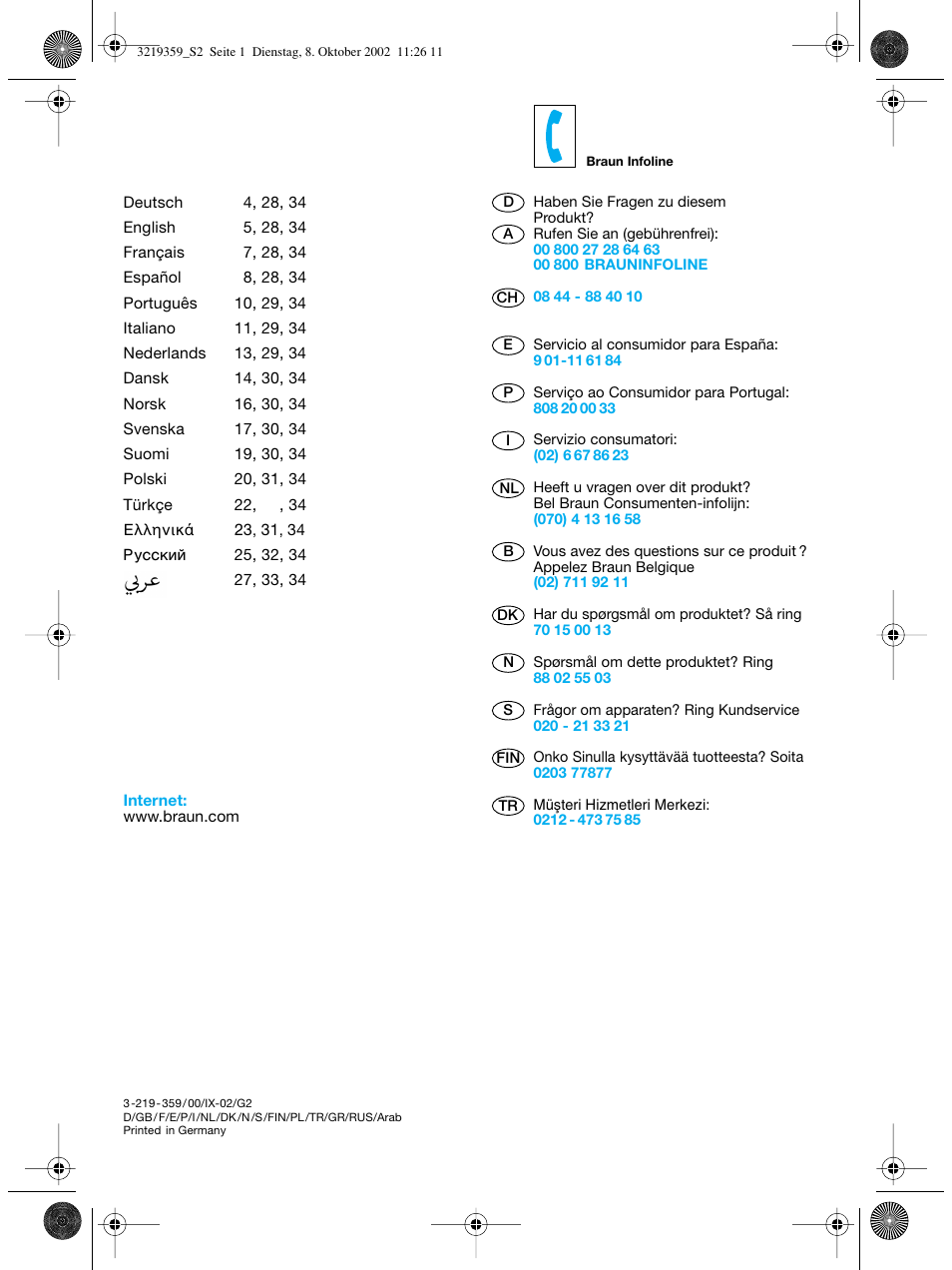 Braun WK-300 User Manual | Page 2 / 38