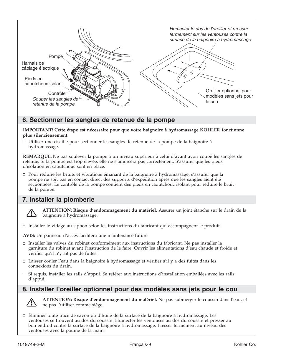 Installer la plomberie | Kohler K-1460 User Manual | Page 26 / 60