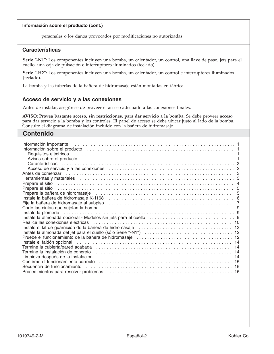 Kohler K-1460 User Manual | Page 40 / 60