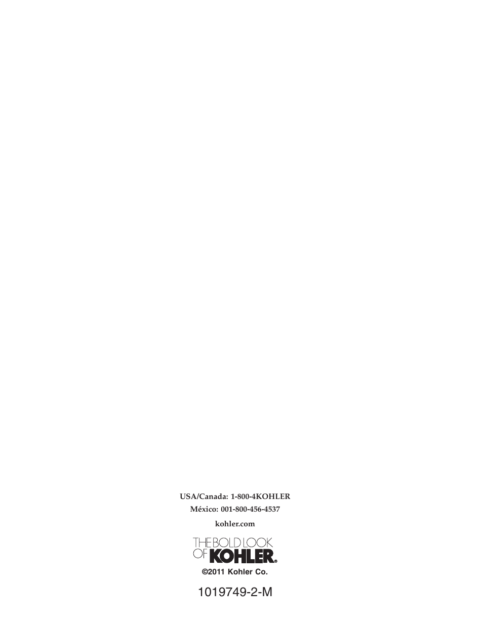 Kohler K-1460 User Manual | Page 60 / 60