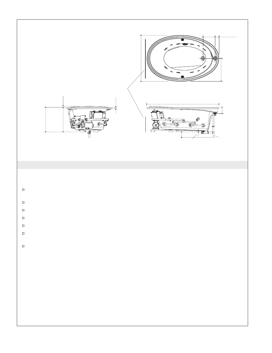 Roughing in information | Kohler Purist Effervescent Bath K1191-LC User Manual | Page 6 / 16