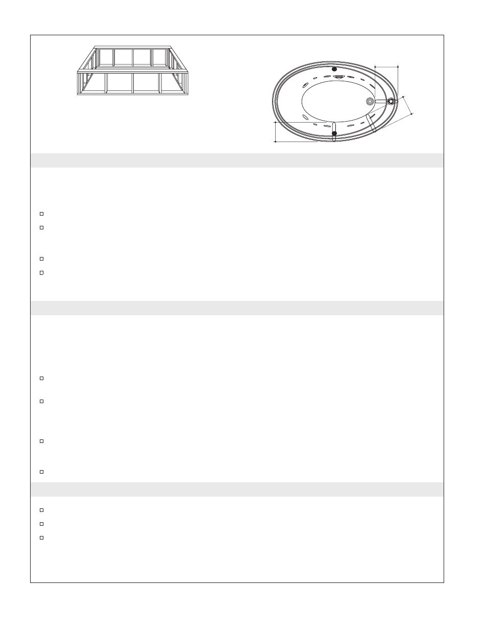 Construct the stud framing, Install the rough plumbing, Prepare the unit | Kohler Purist Effervescent Bath K1191-LC User Manual | Page 7 / 16