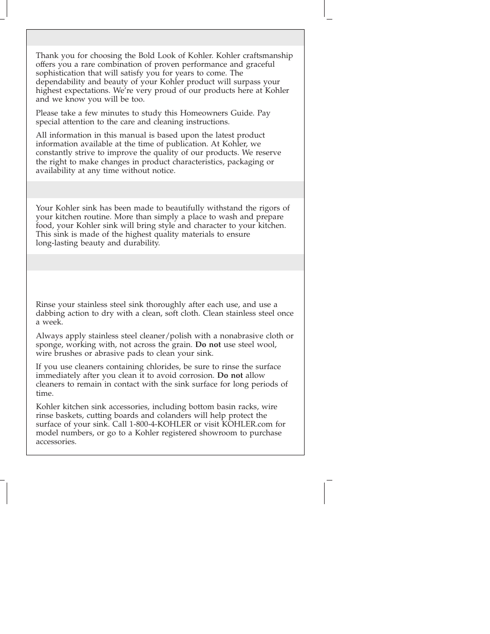 Kohler Stainless Steel Kitchen Sinks K-3171 User Manual | Page 2 / 16