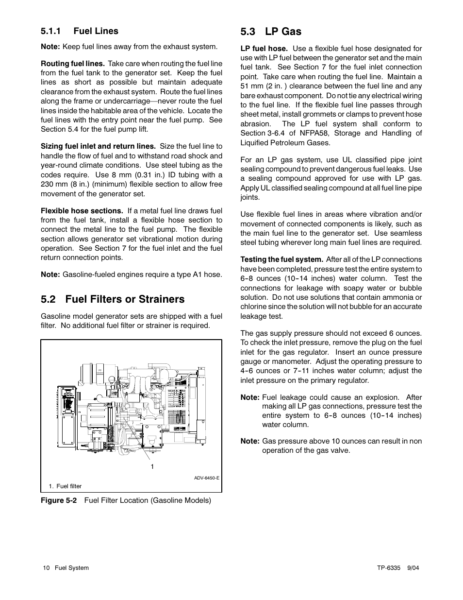 2 fuel filters or strainers, 3 lp gas | Kohler 13ERG User Manual | Page 20 / 52
