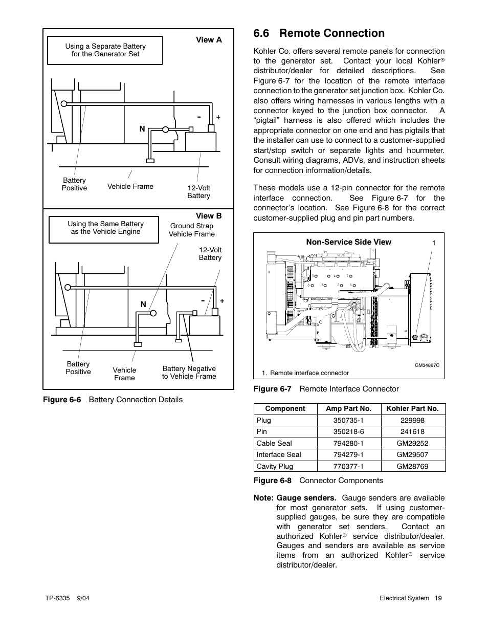 6 remote connection | Kohler 13ERG User Manual | Page 29 / 52