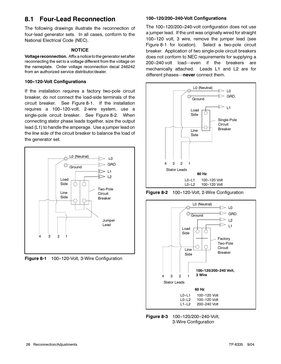 1 four-lead reconnection | Kohler 13ERG User Manual | Page 36 / 52