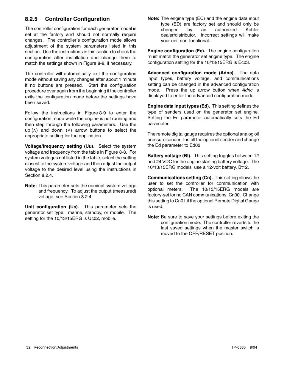 Kohler 13ERG User Manual | Page 42 / 52