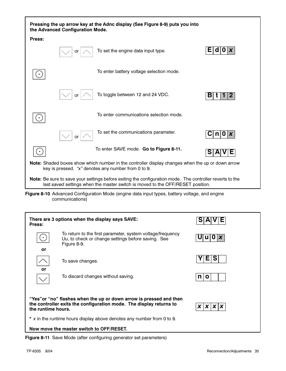 E d 0 x, X x x x, U u 0 x | Kohler 13ERG User Manual | Page 45 / 52