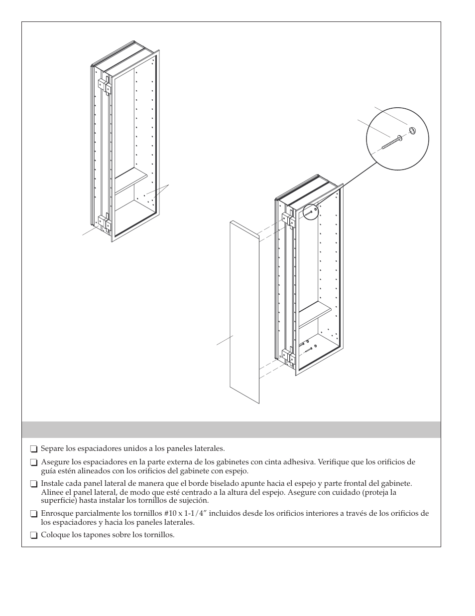 Instale los paneles laterales | Kohler Purist K-3094 User Manual | Page 5 / 8