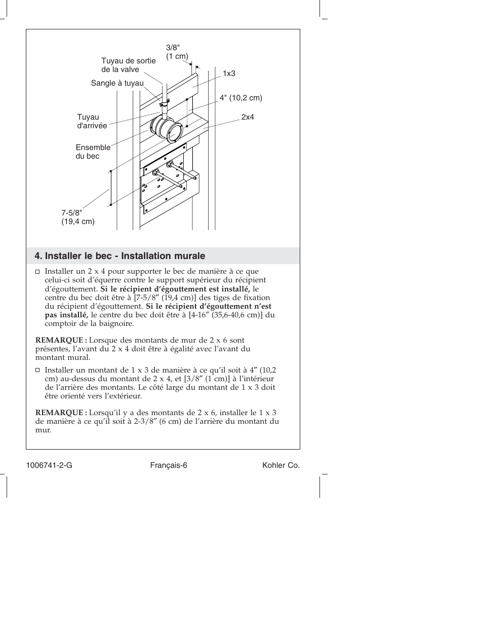 Kohler Wall/Ceiling Mount Faucet K-922/K-923 User Manual | Page 18 / 36