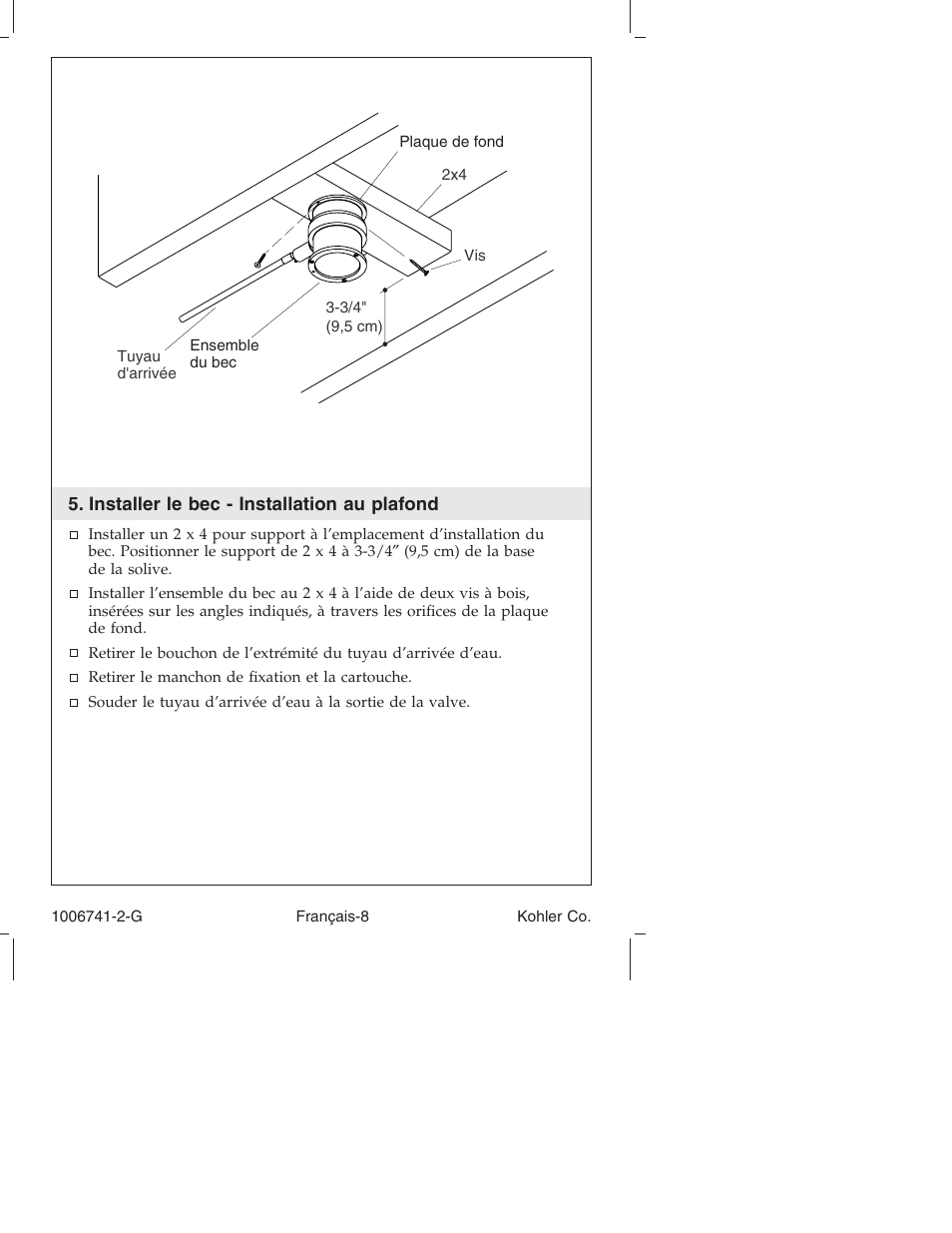 Kohler Wall/Ceiling Mount Faucet K-922/K-923 User Manual | Page 20 / 36