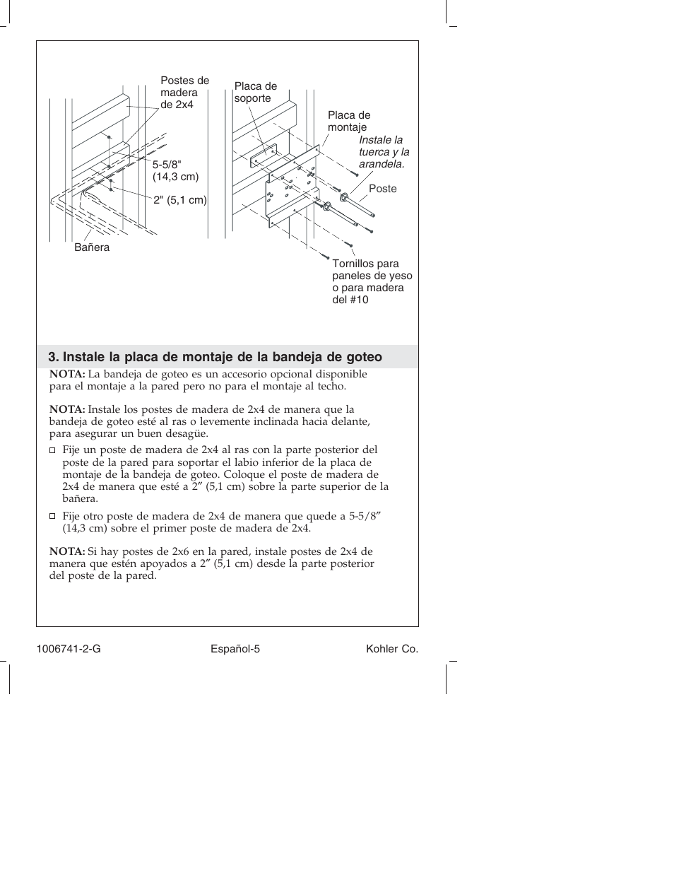 Kohler Wall/Ceiling Mount Faucet K-922/K-923 User Manual | Page 28 / 36