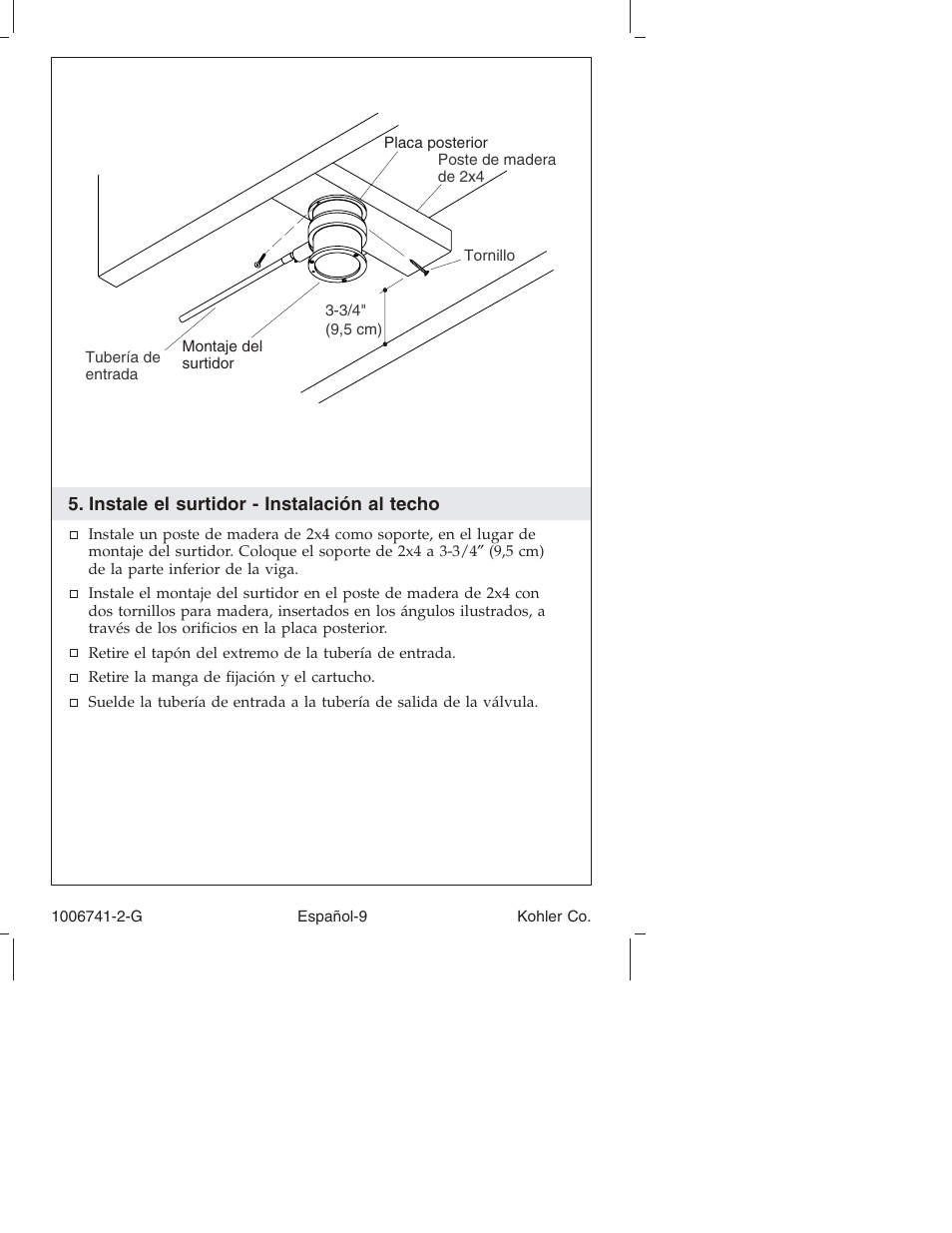Kohler Wall/Ceiling Mount Faucet K-922/K-923 User Manual | Page 32 / 36