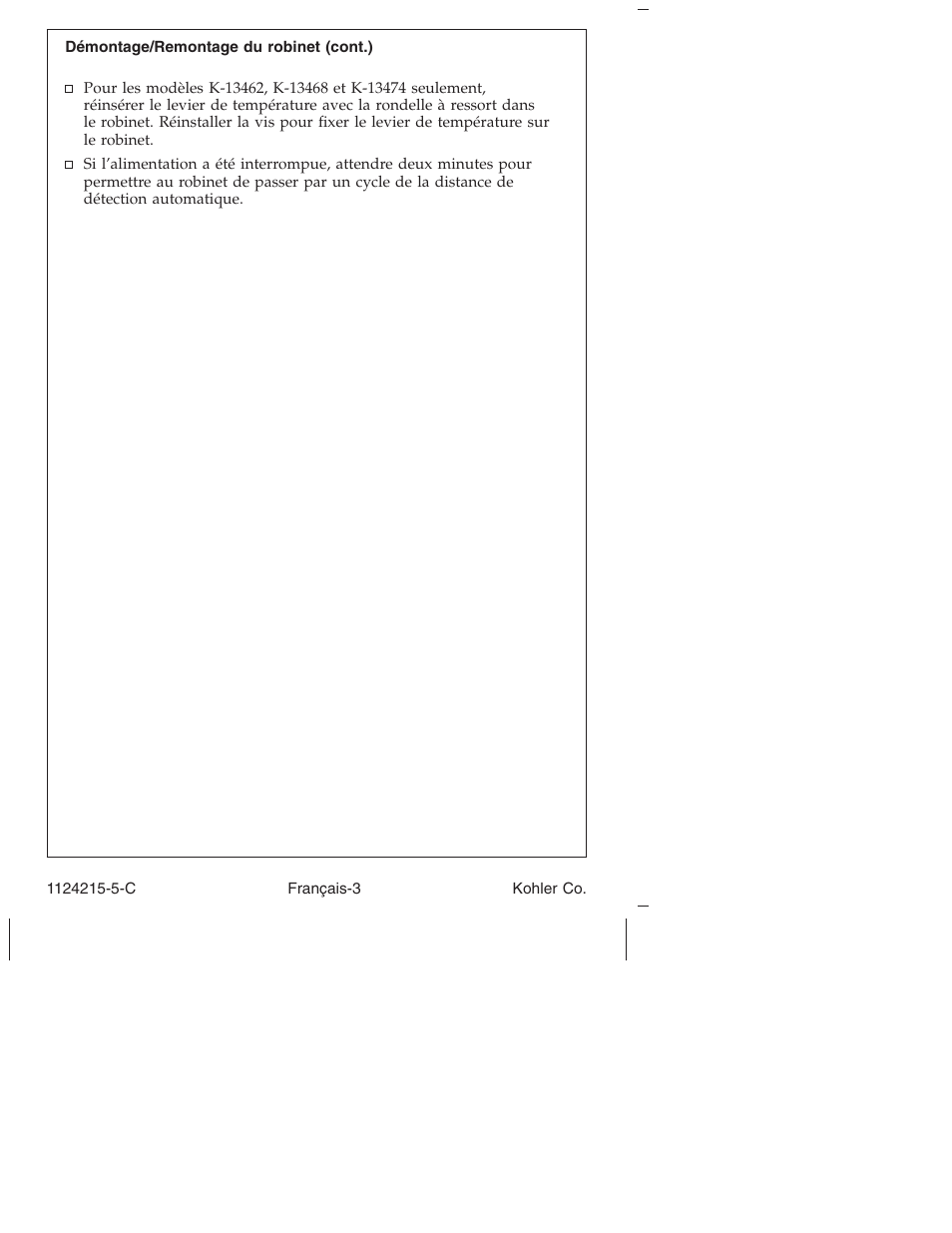 Kohler Touchless bathroom Sink Faucet K-13469 User Manual | Page 16 / 36