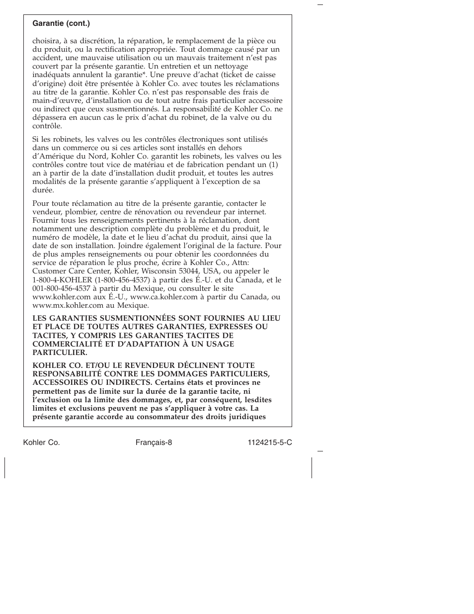 Kohler Touchless bathroom Sink Faucet K-13469 User Manual | Page 21 / 36