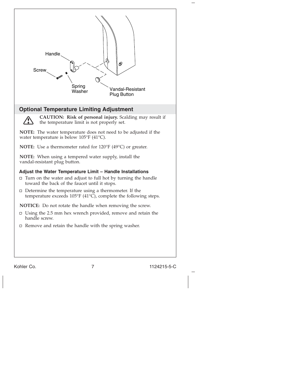 Kohler Touchless bathroom Sink Faucet K-13469 User Manual | Page 7 / 36