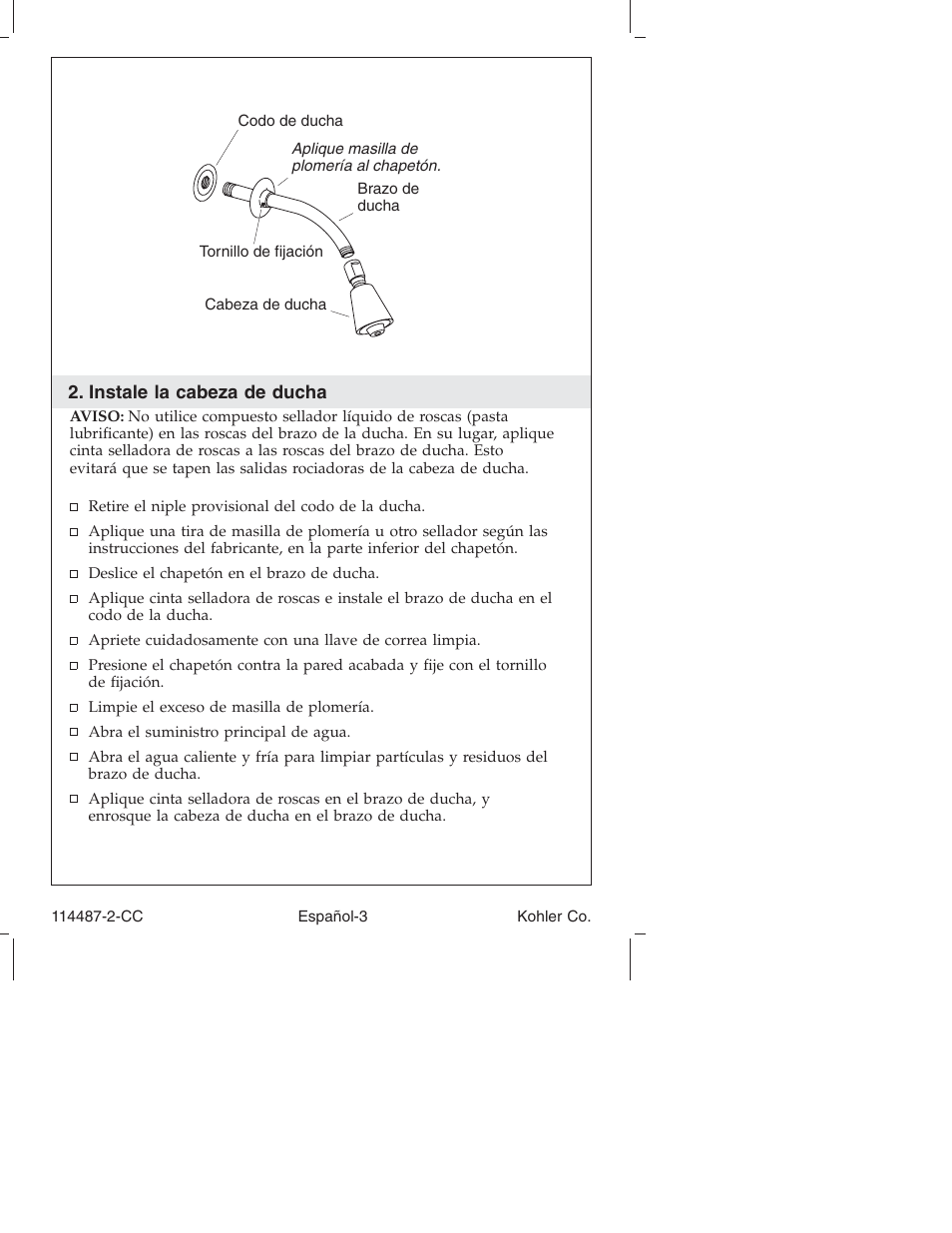 Kohler Single-Control Bath and Shower Trim KT6908 User Manual | Page 14 / 20