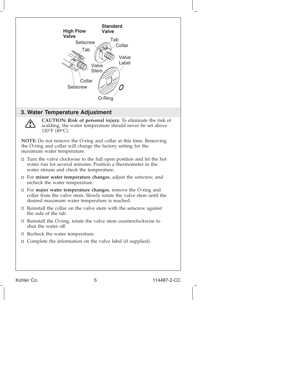 Kohler Single-Control Bath and Shower Trim KT6908 User Manual | Page 5 / 20