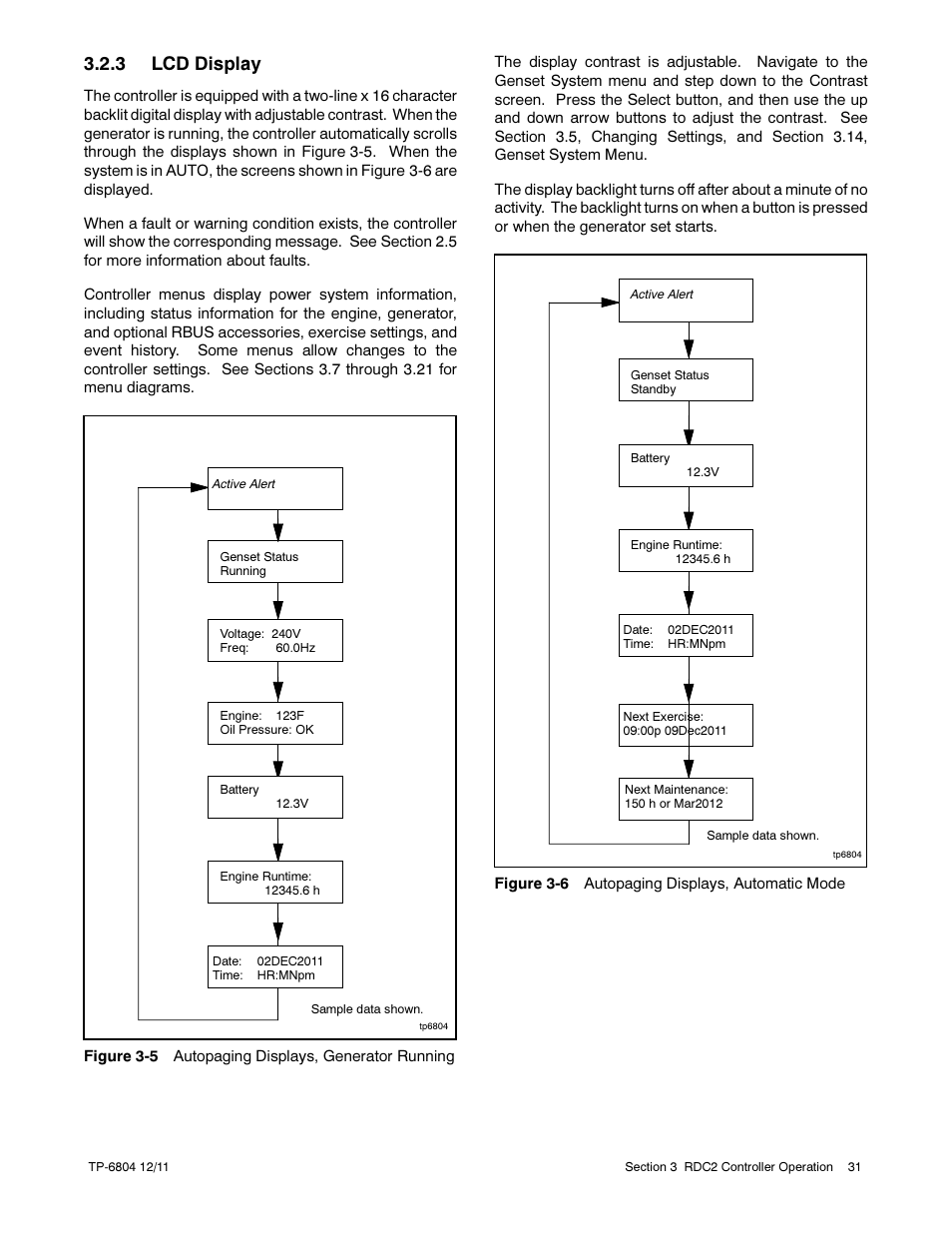 3 lcd display | Kohler Power Systems 14/20RESA User Manual | Page 31 / 72